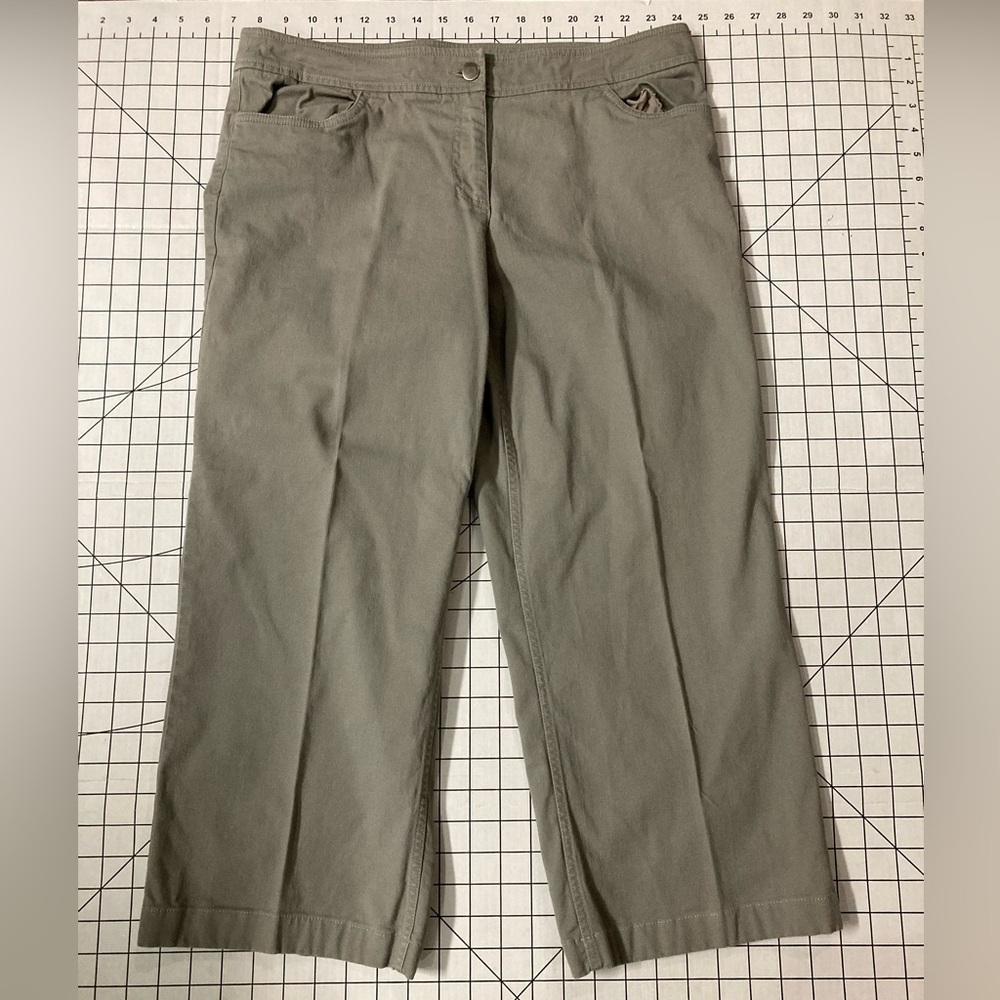 Eileen Fisher Women’s Size Medium Gray Capri‎ Trouser Pants